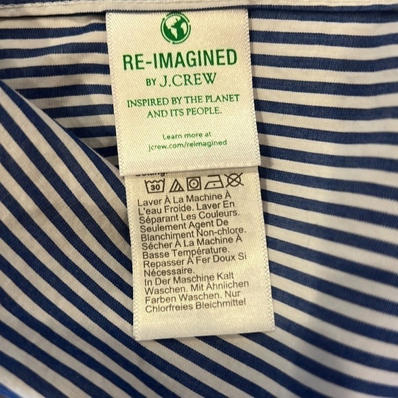J. Crew Factory Pajama Striped Short-sleeve Sleep Shirt 100% Cotton Size Small - Picture 5 of 8
